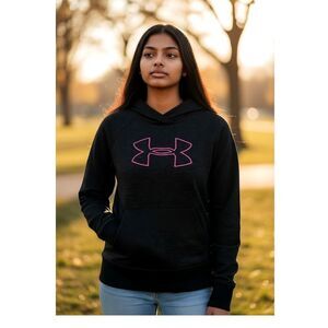 UNDER ARMOUR ColdGear Cozy Women's Two-Toned Blue Pullover Hoodie Size: Small